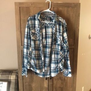 Buckle long sleeve medium snap button shirt